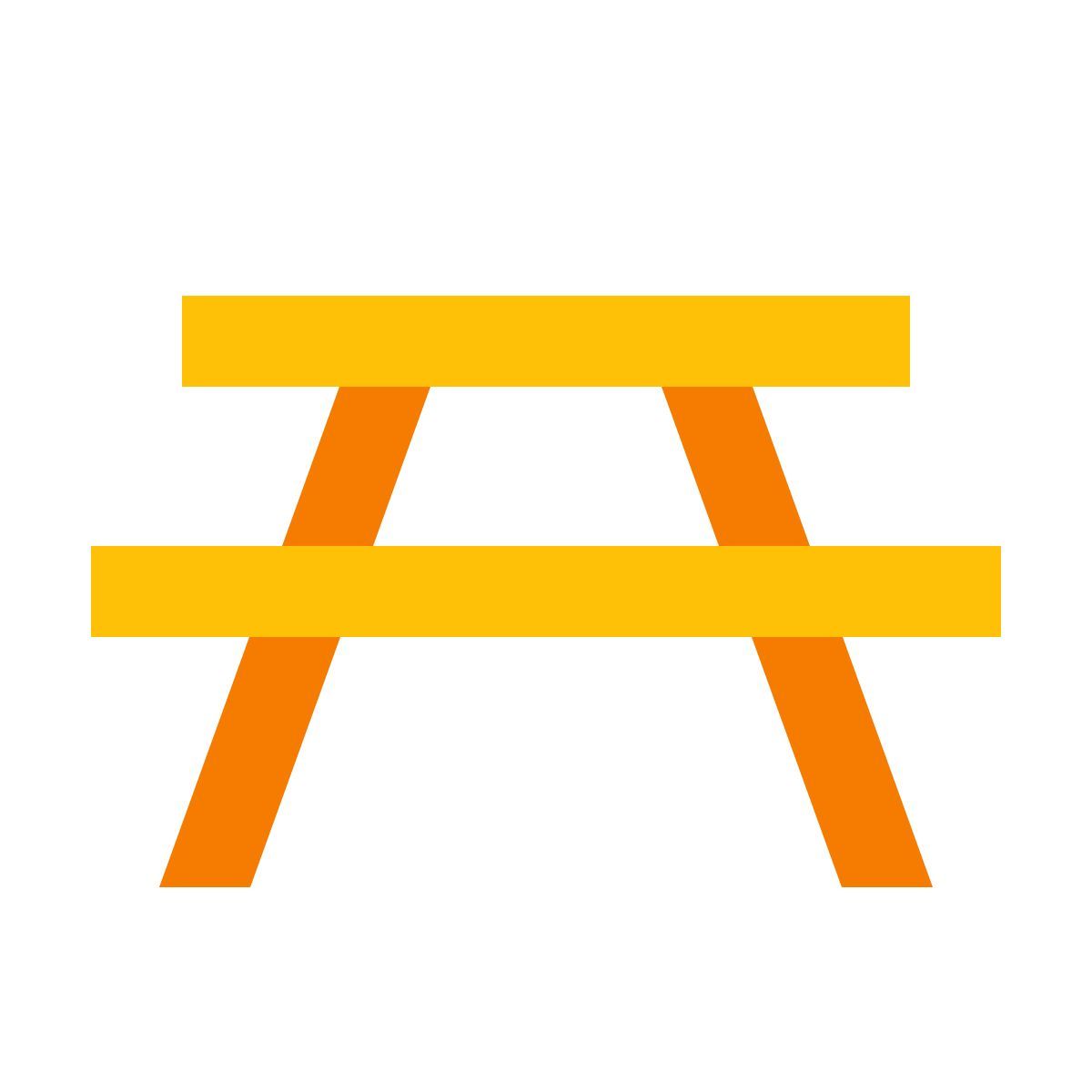 color style tavolo da picnic icon