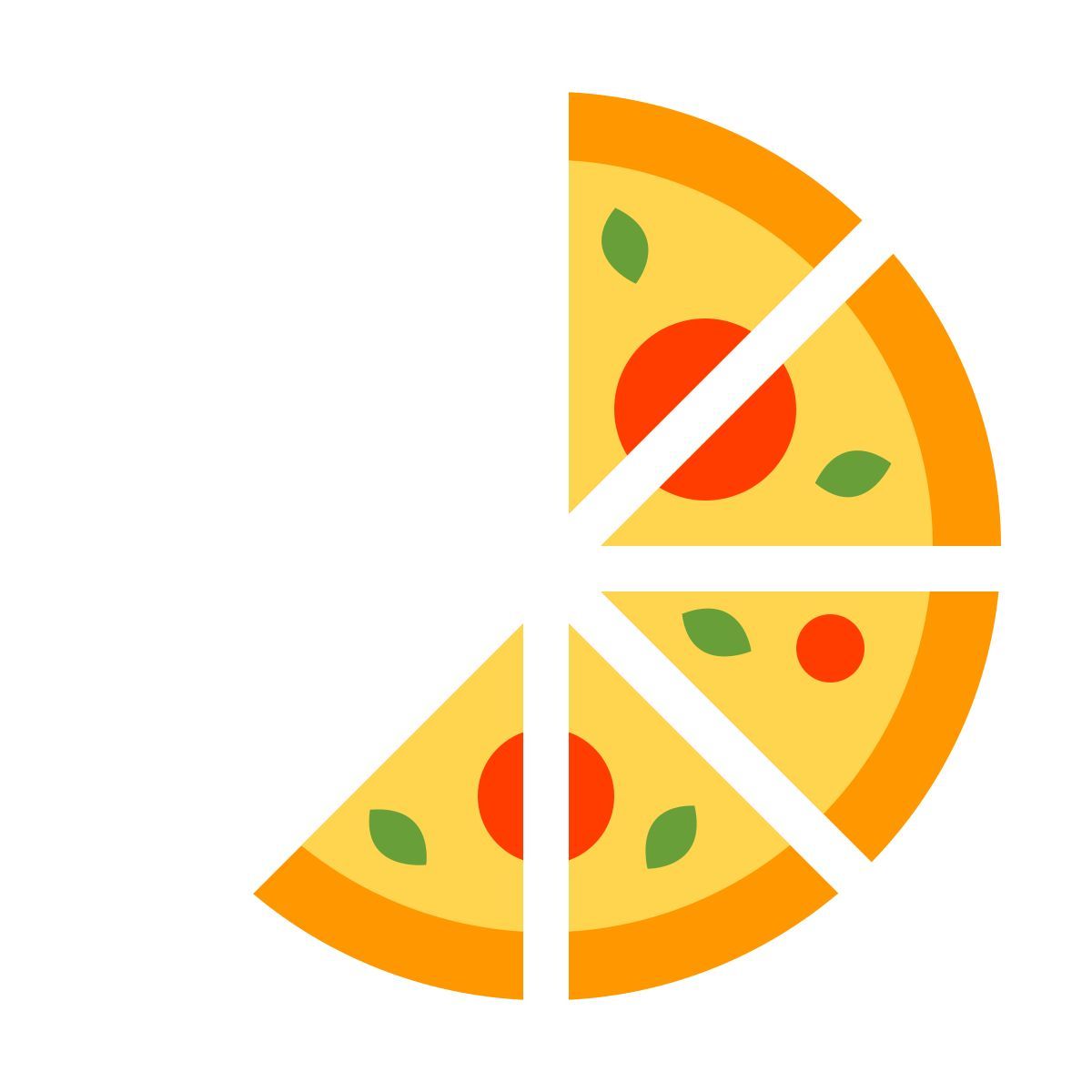 color style pizza cinco octavos icon