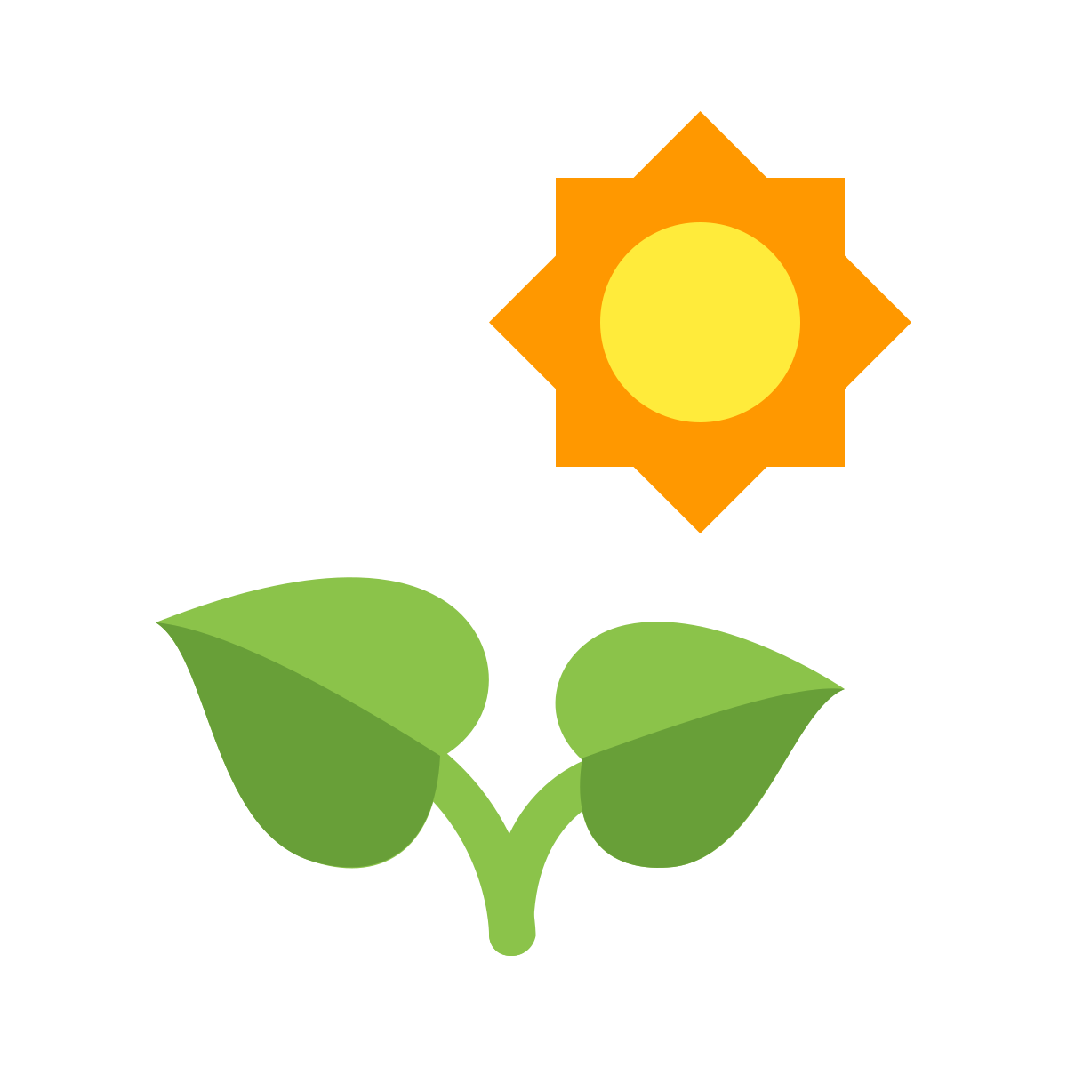 color style plant under sun  v2 icon