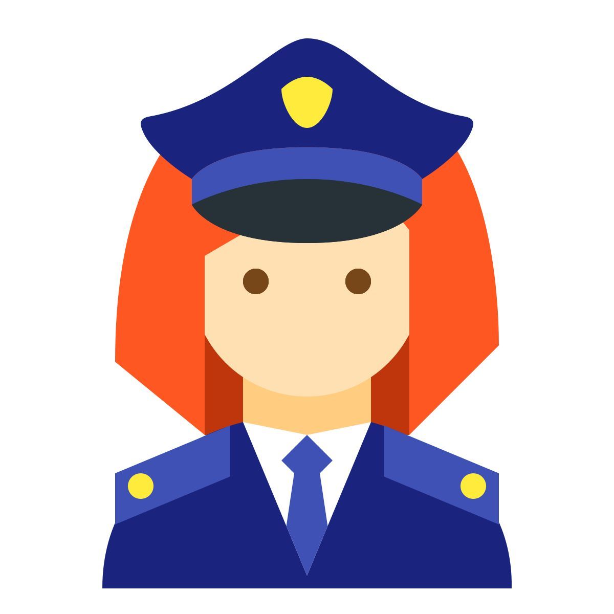 color style policial feminino pele tipo 1 icon