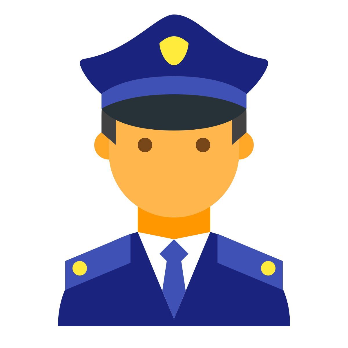 color style hombre policía icon