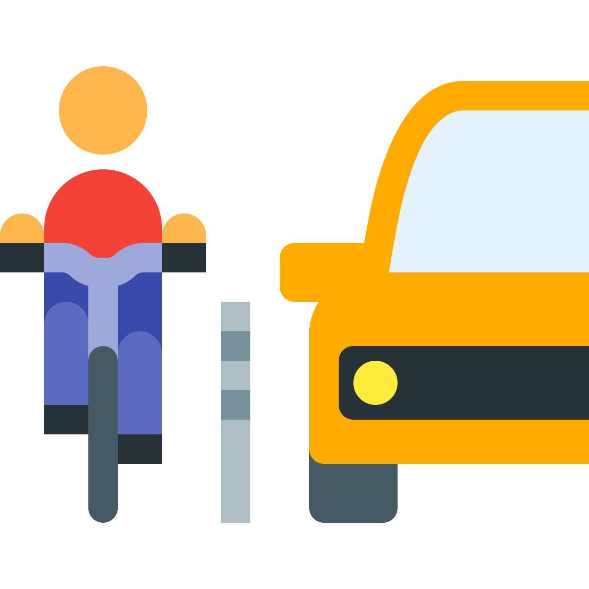 color style pista ciclabile protetta icon