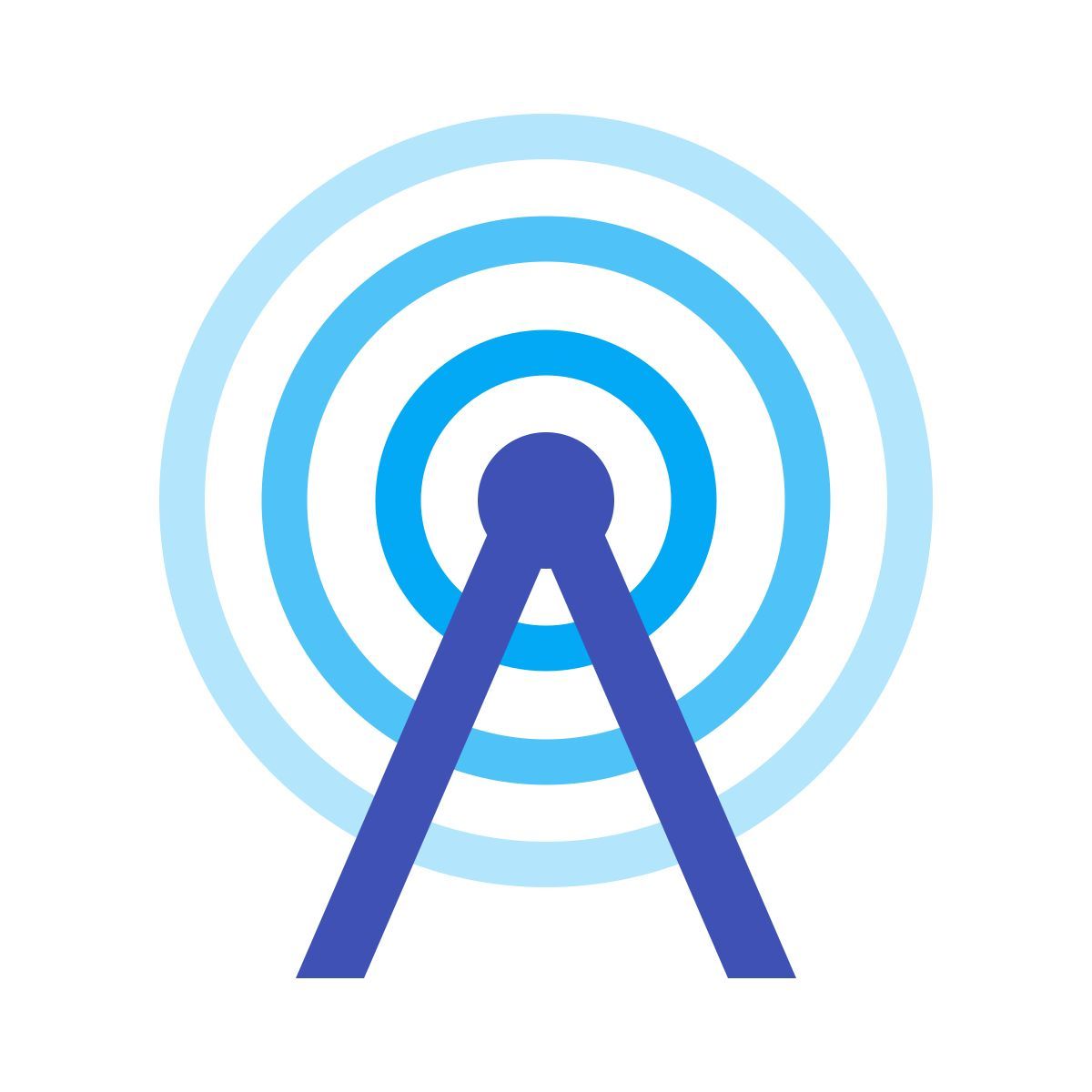 color style radio tower icon
