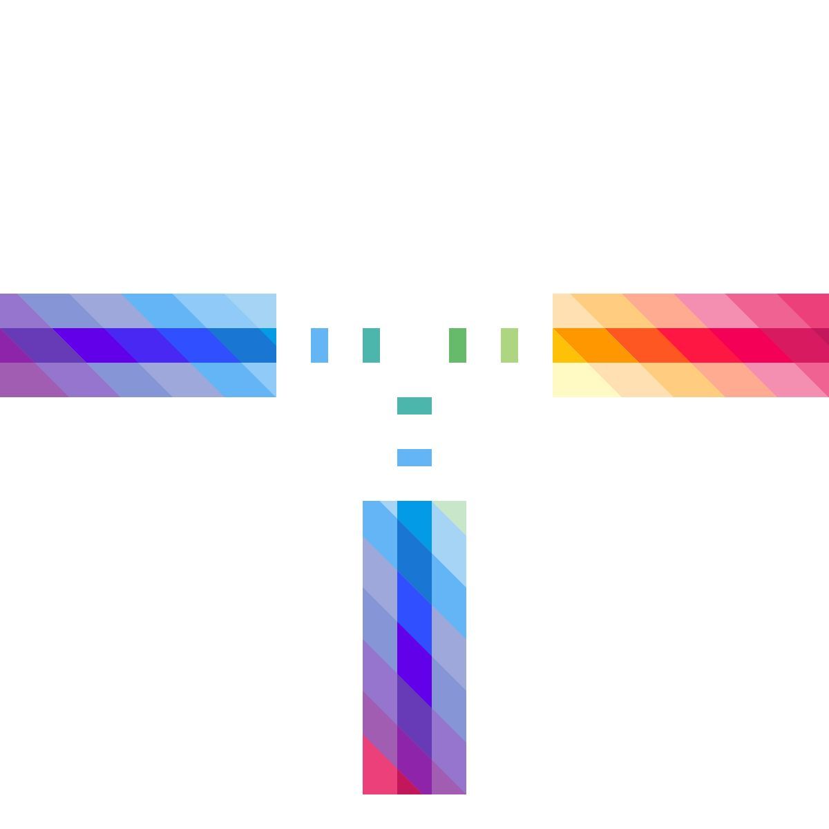 color style punto de mira del arco iris icon