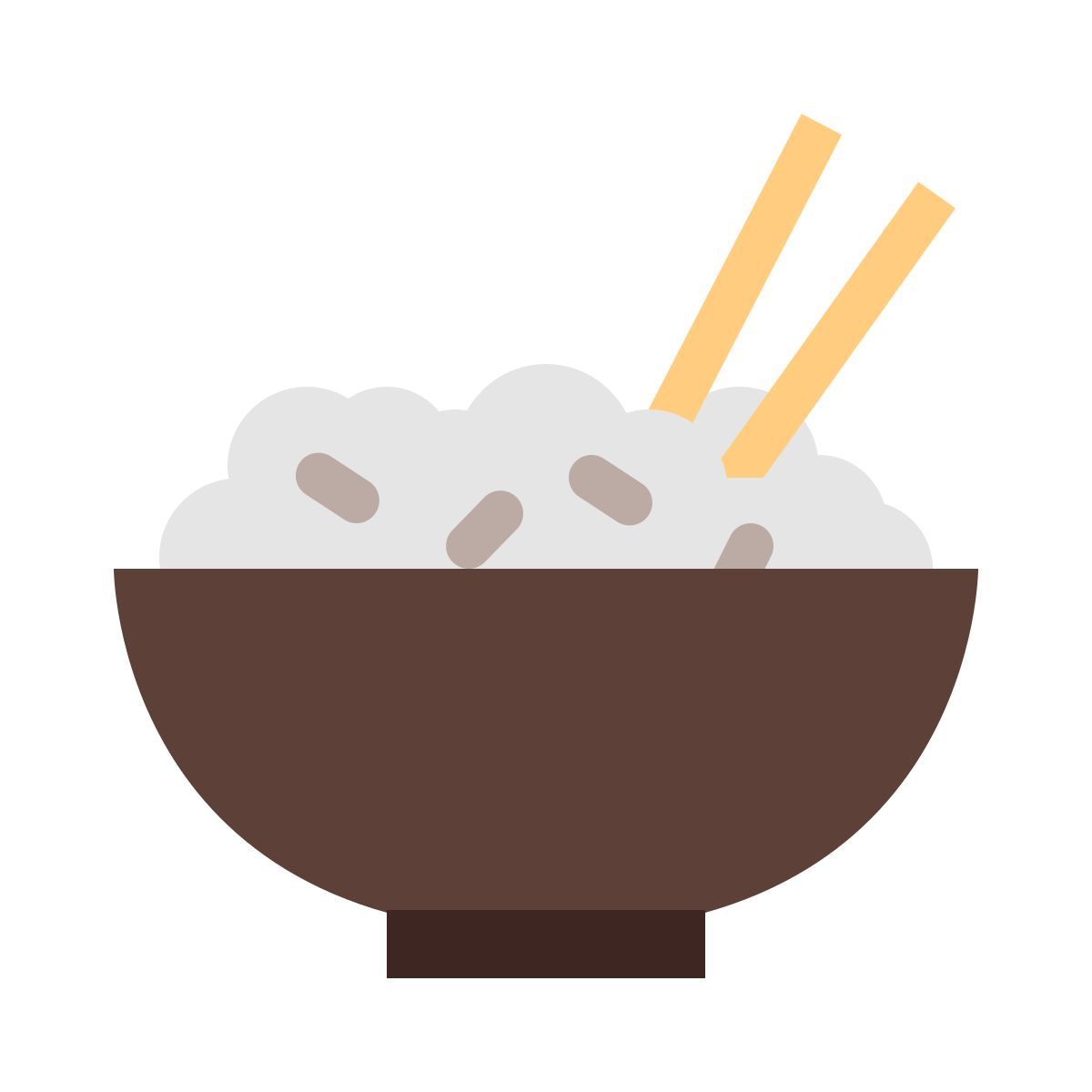 color style rice bowl icon
