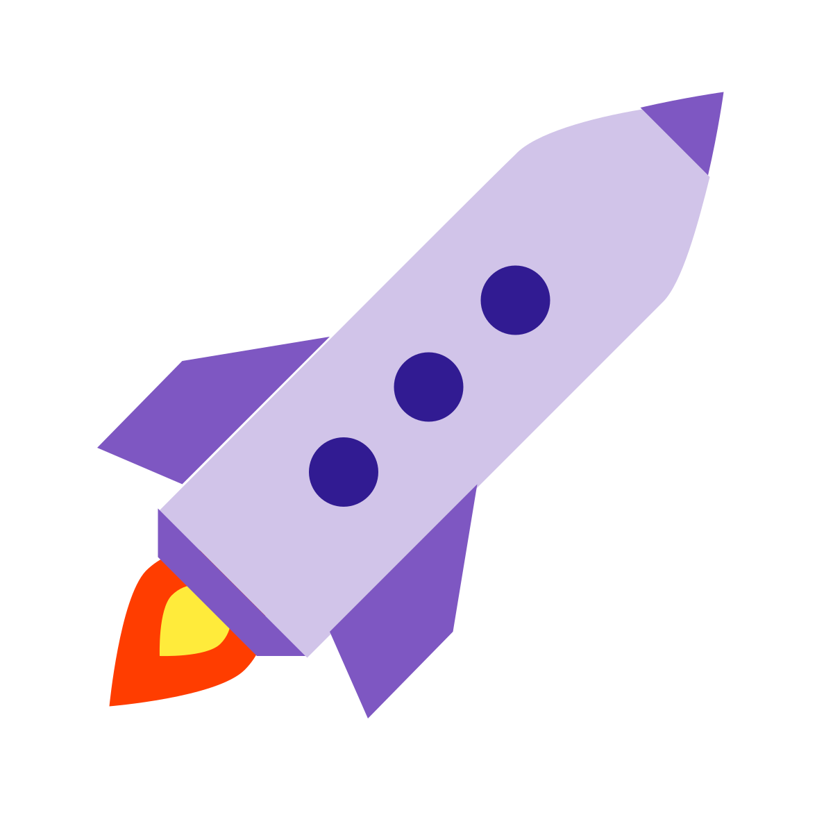 color style rocket  v2 icon