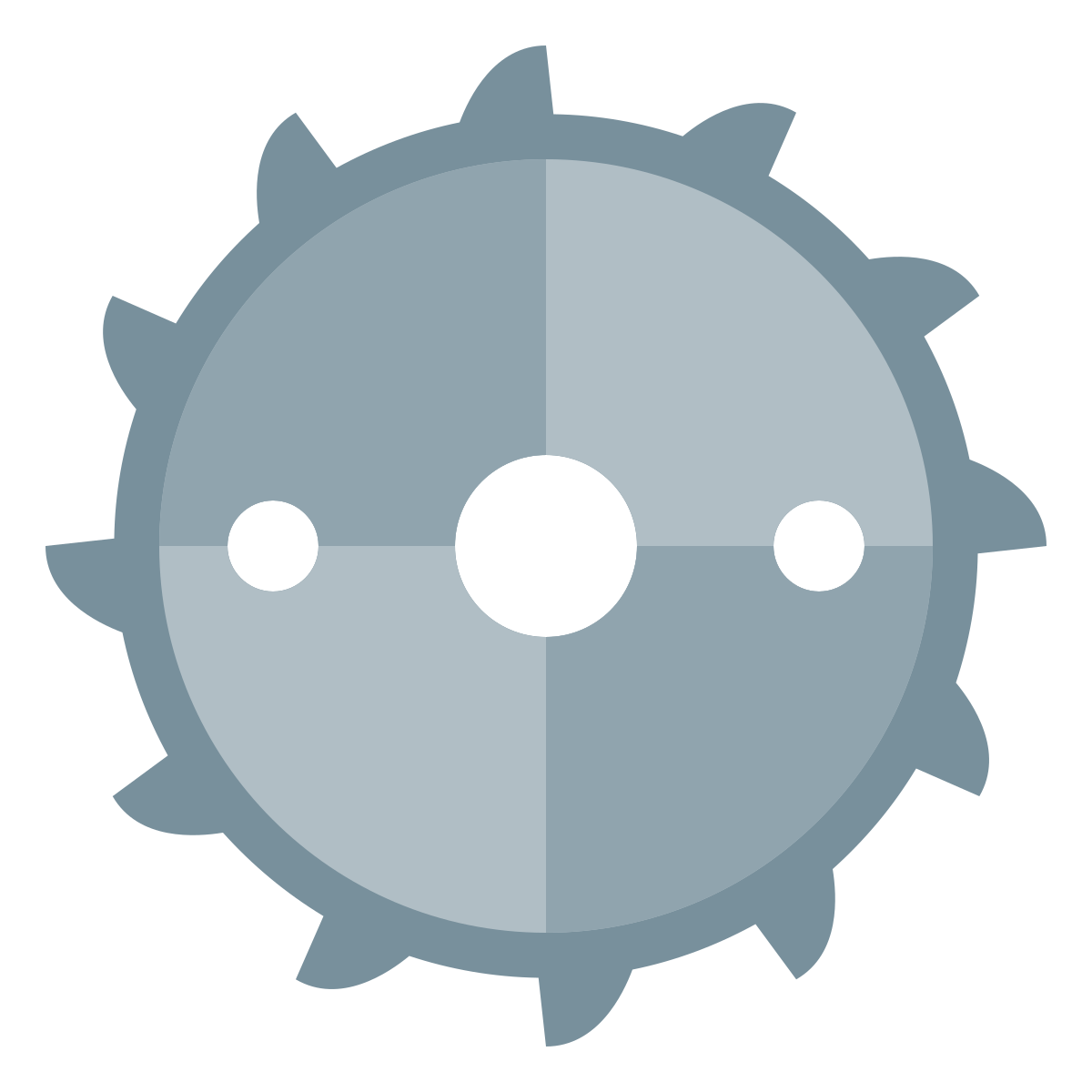 color style saw blade icon