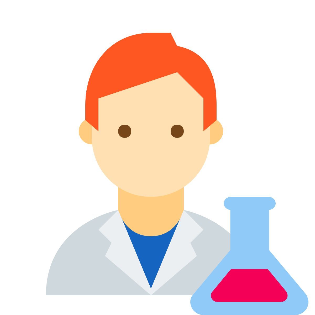 color style 과학자 남자 피부 타입 1 icon