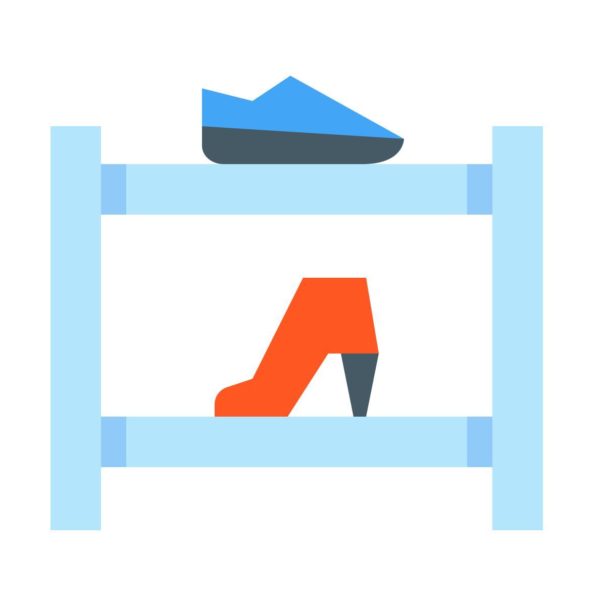 color style shoe rack icon
