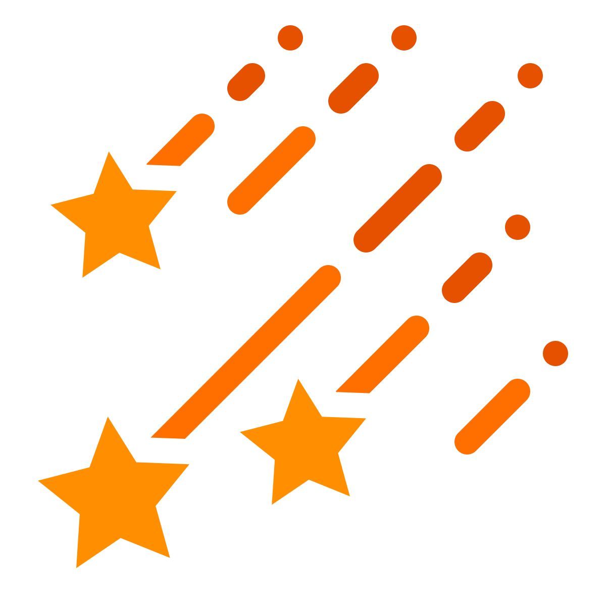 color style shooting stars icon