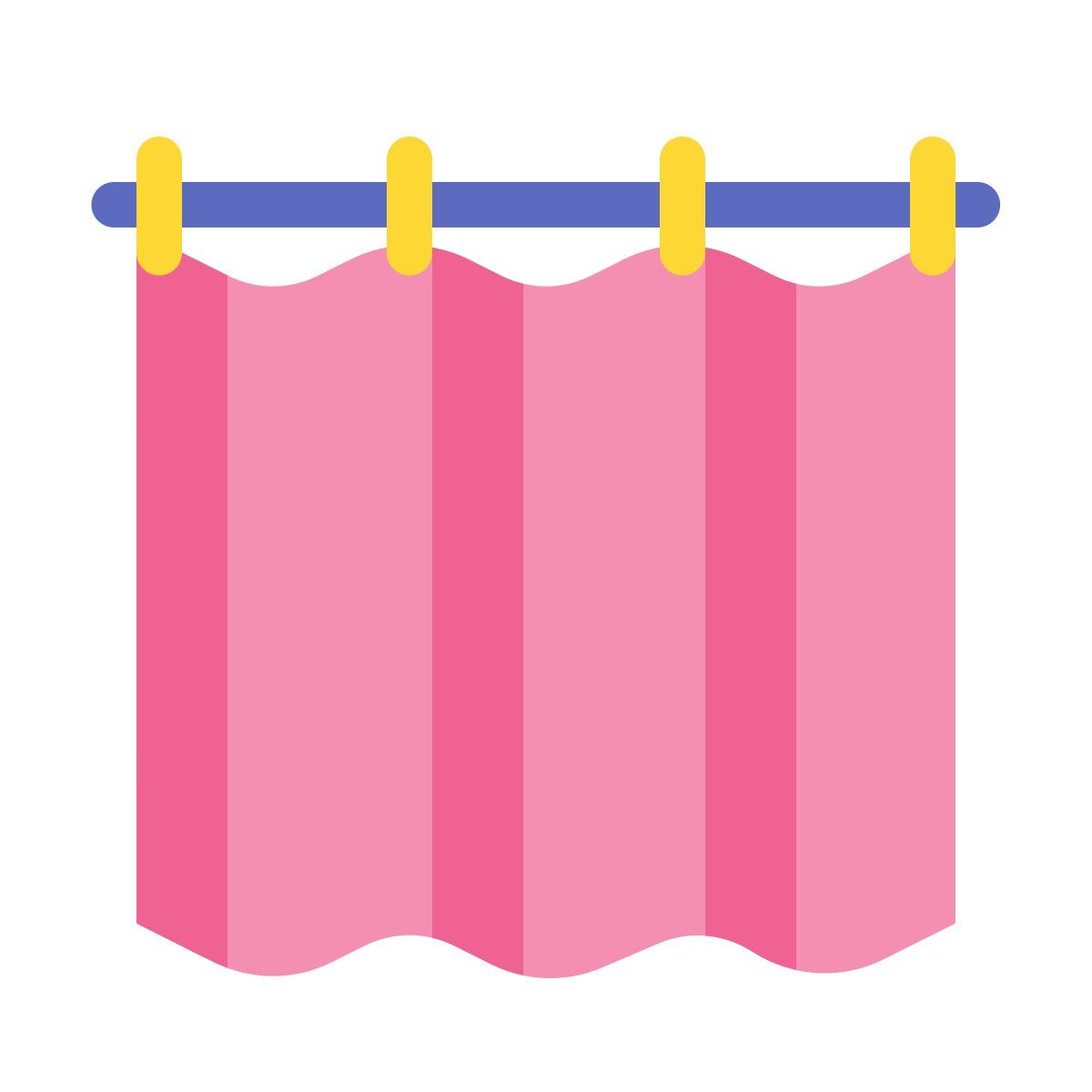 color style shower curtain icon