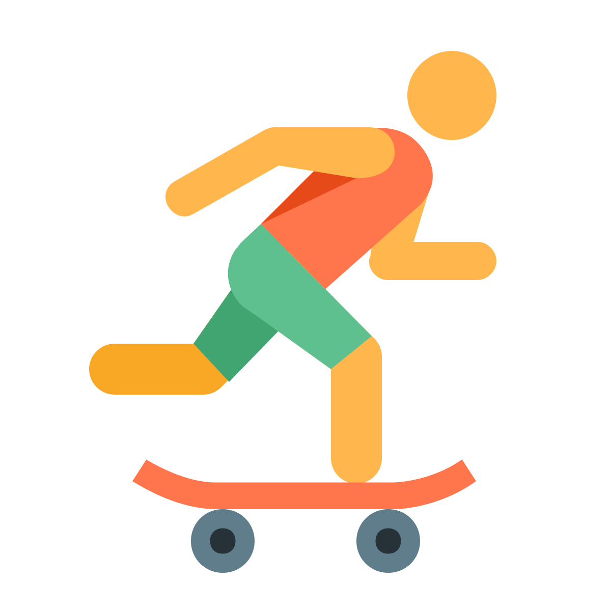 color style skateboarding  v2 icon
