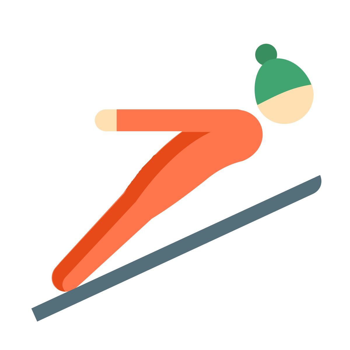 color style salto con gli sci tipo pelle 1 icon