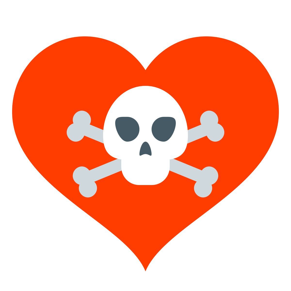 color style teschio cuore icon