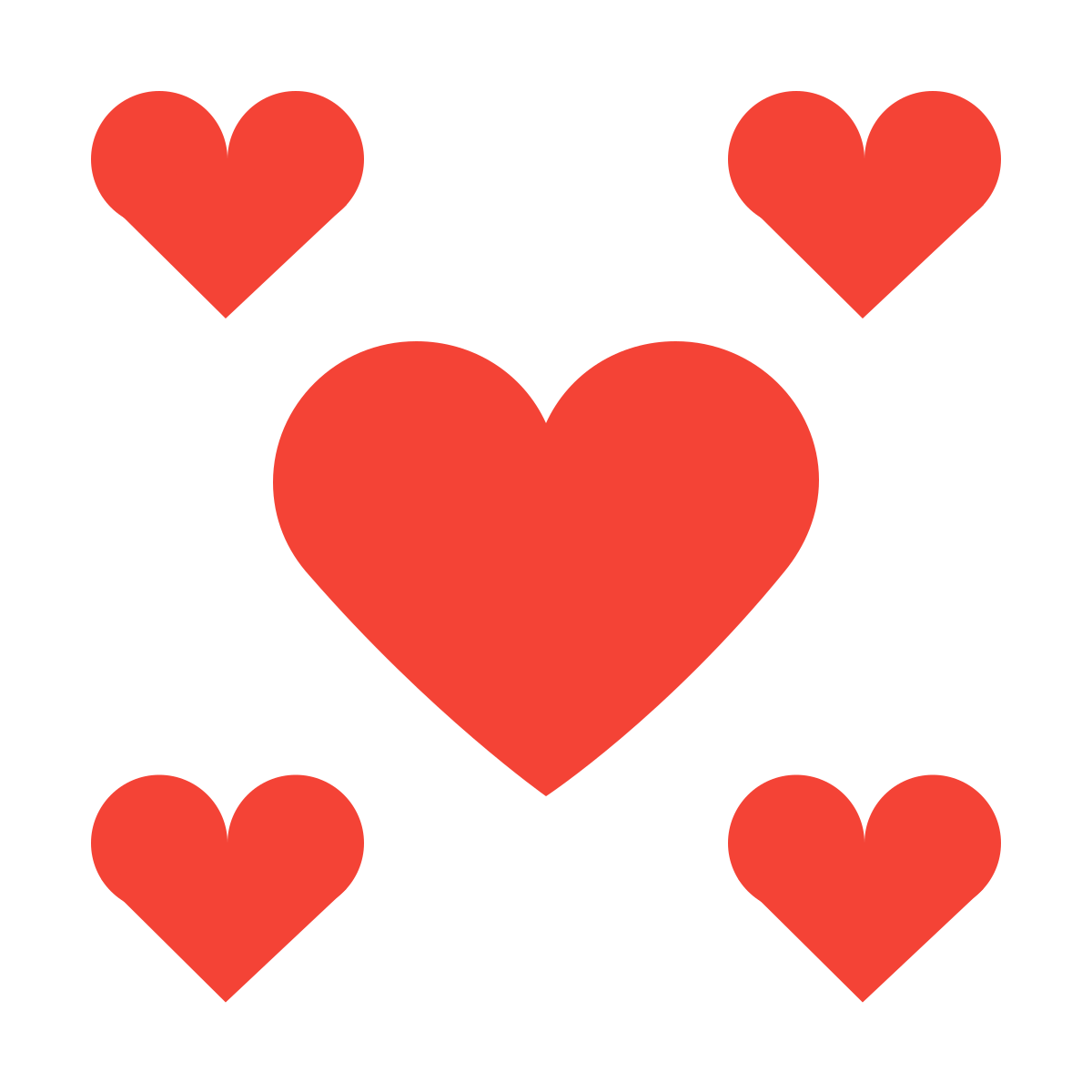 color style small hearts icon