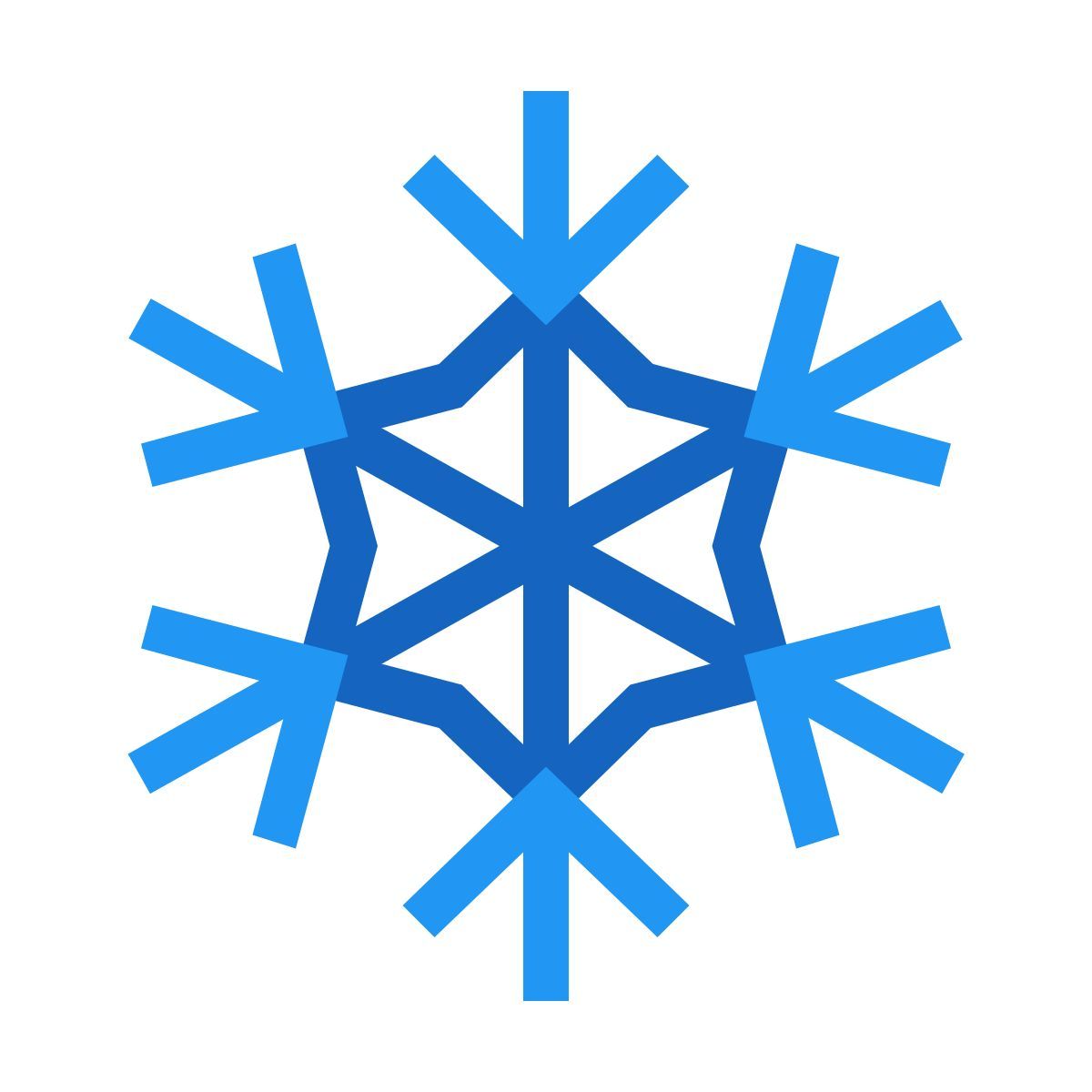 color style snowflake icon