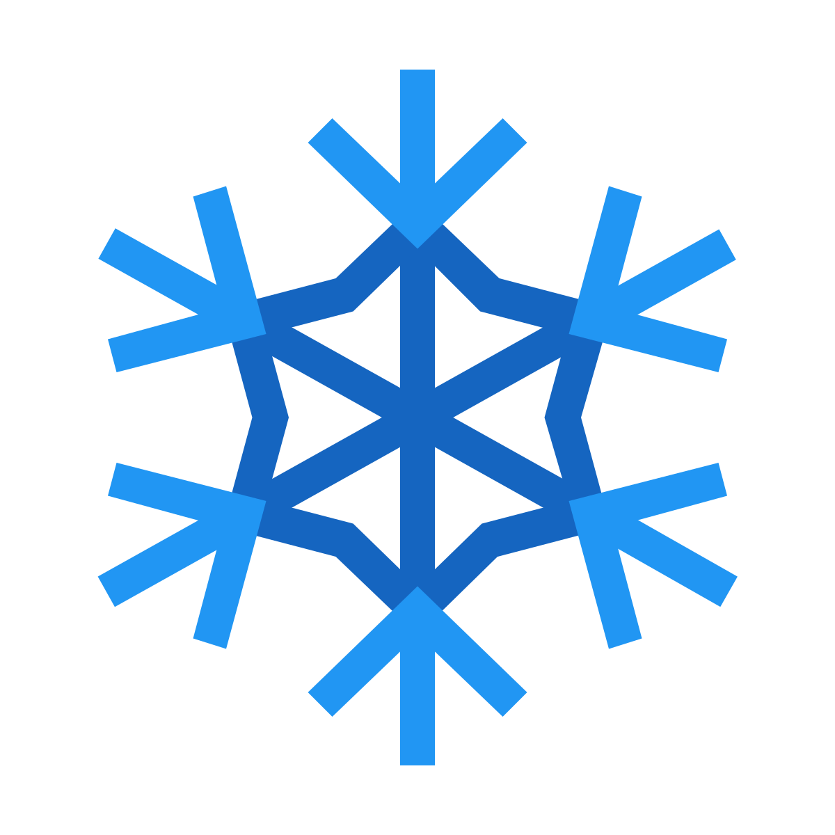 color style snowflake icon