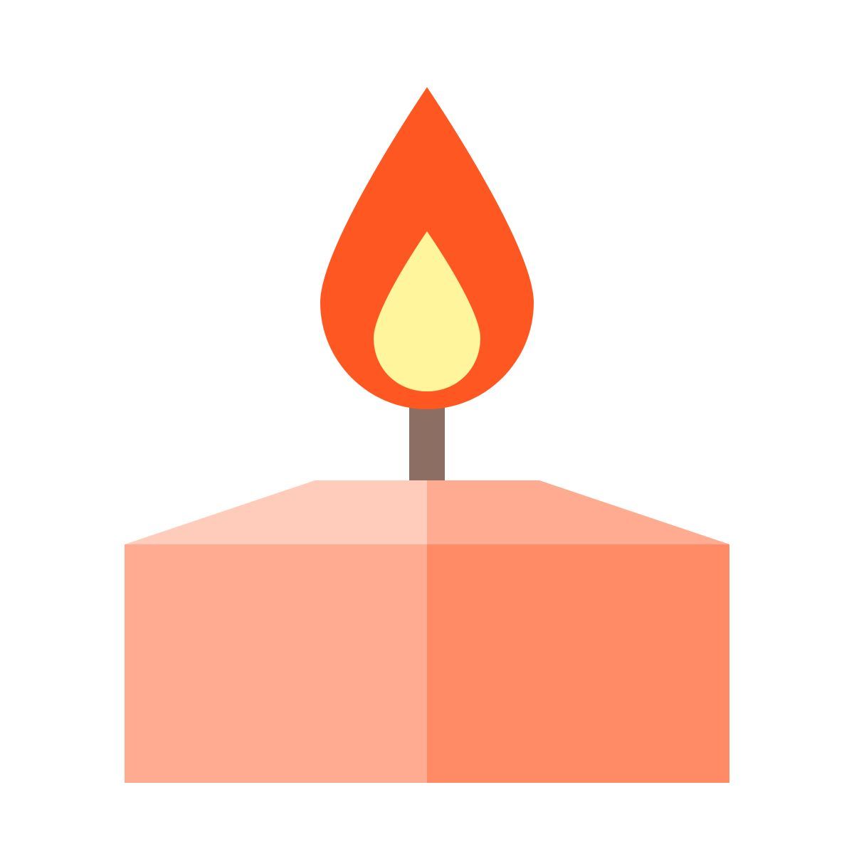 color style spa candle icon
