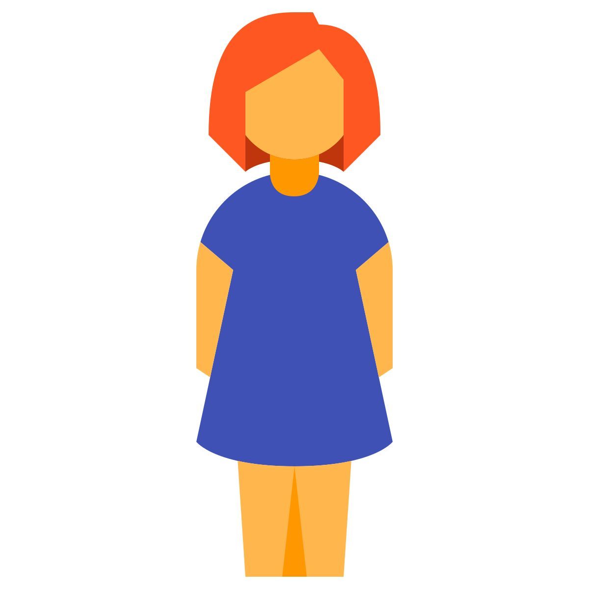 color style donna in piedi icon