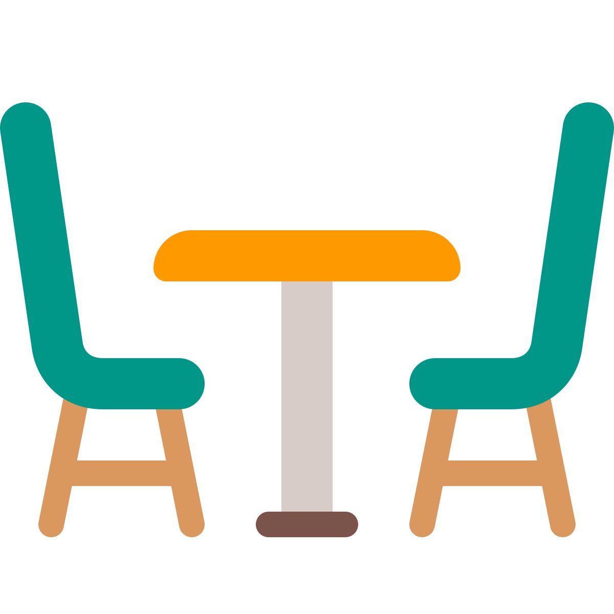 color style table chairs icon