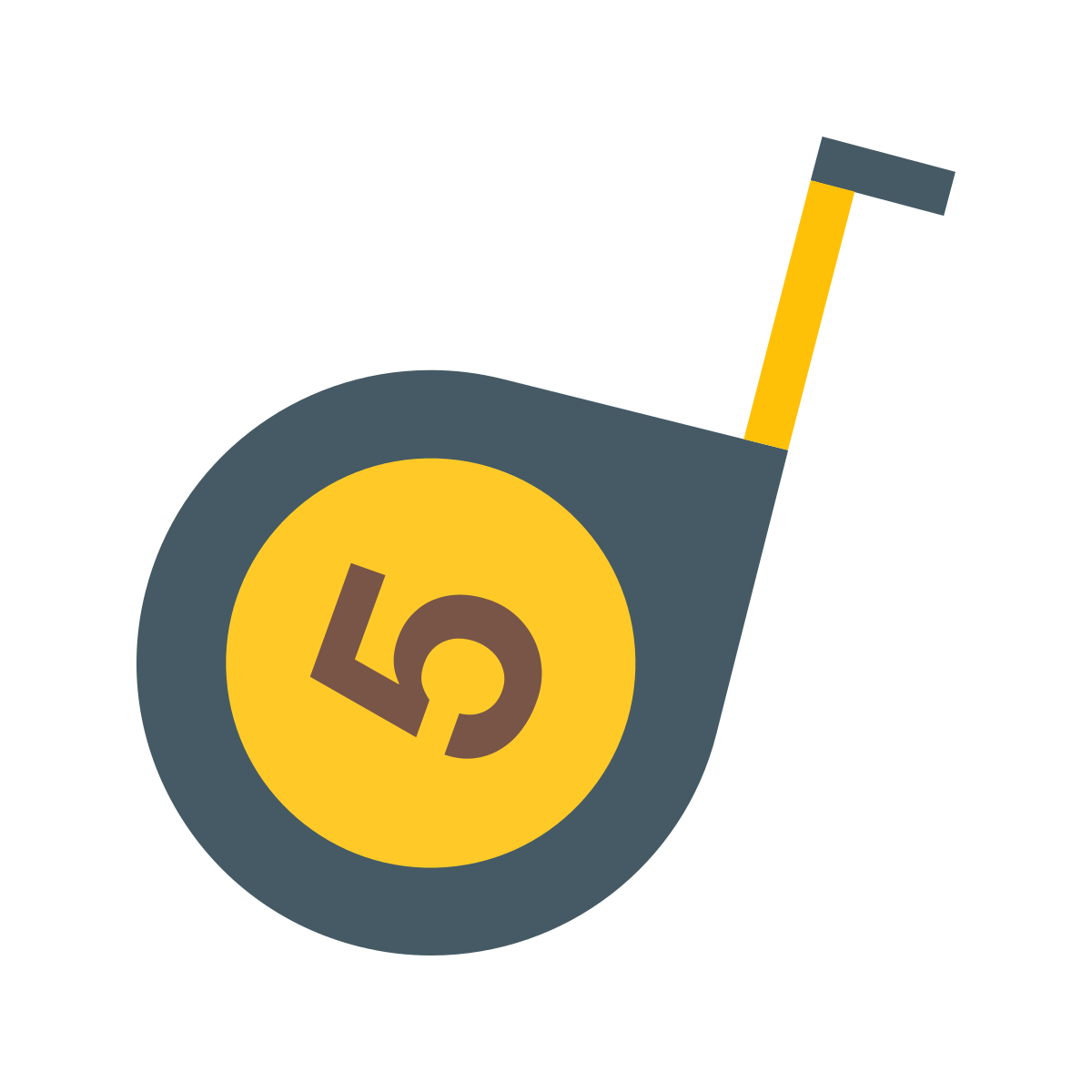 color style tape measure icon