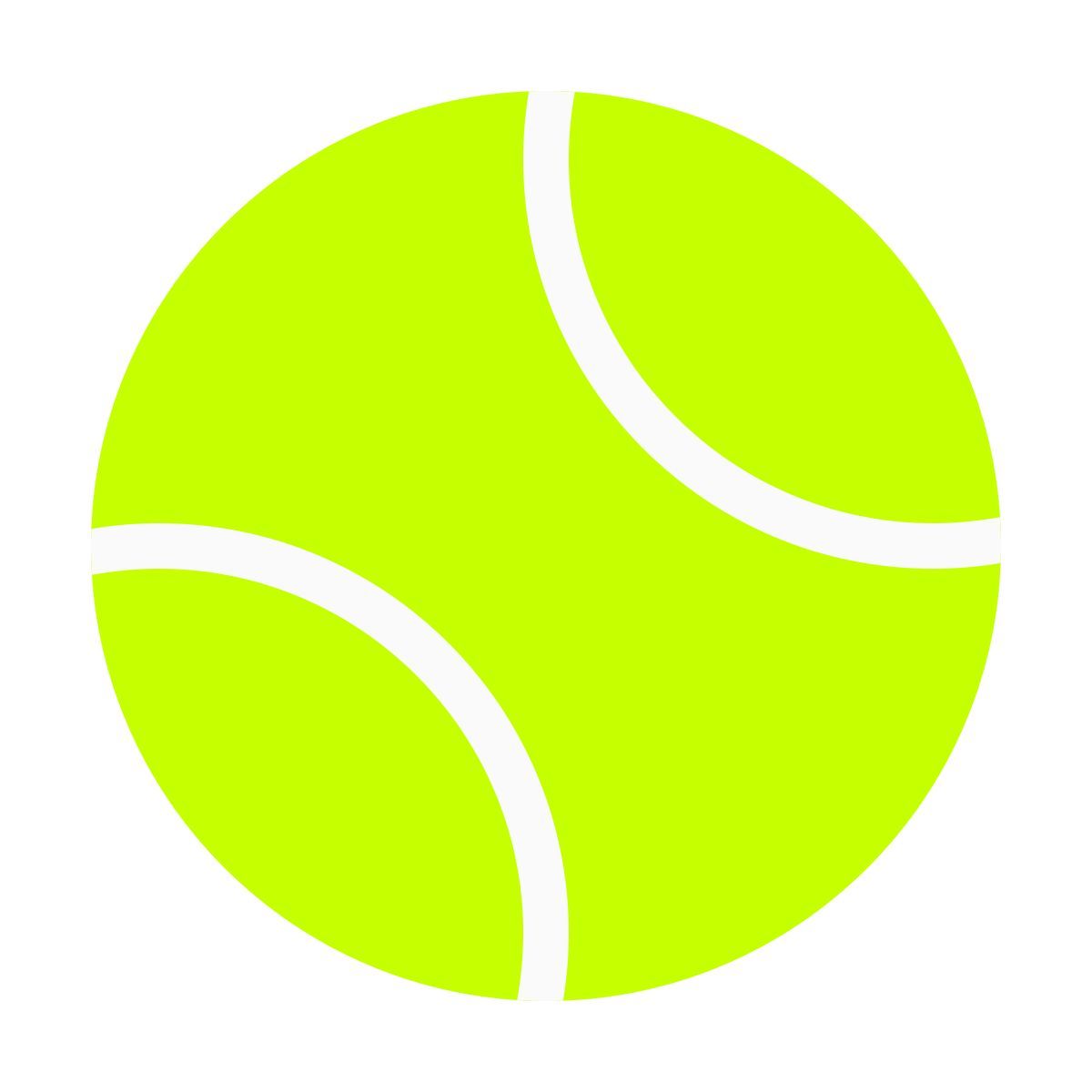 color style tennis ball icon
