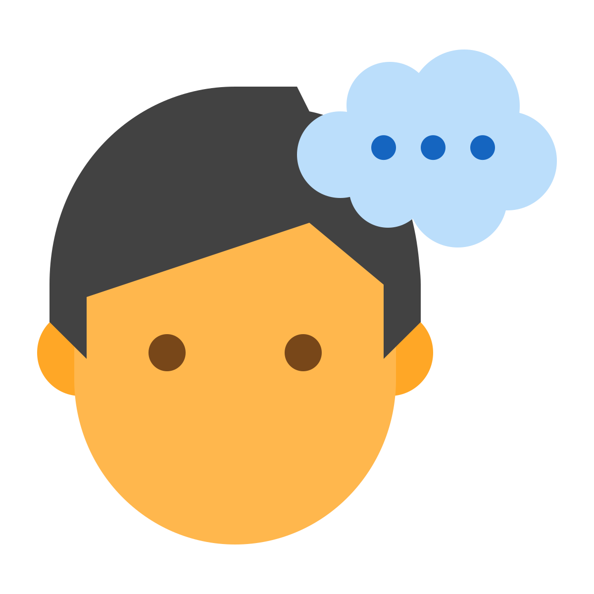 color style thinking male icon