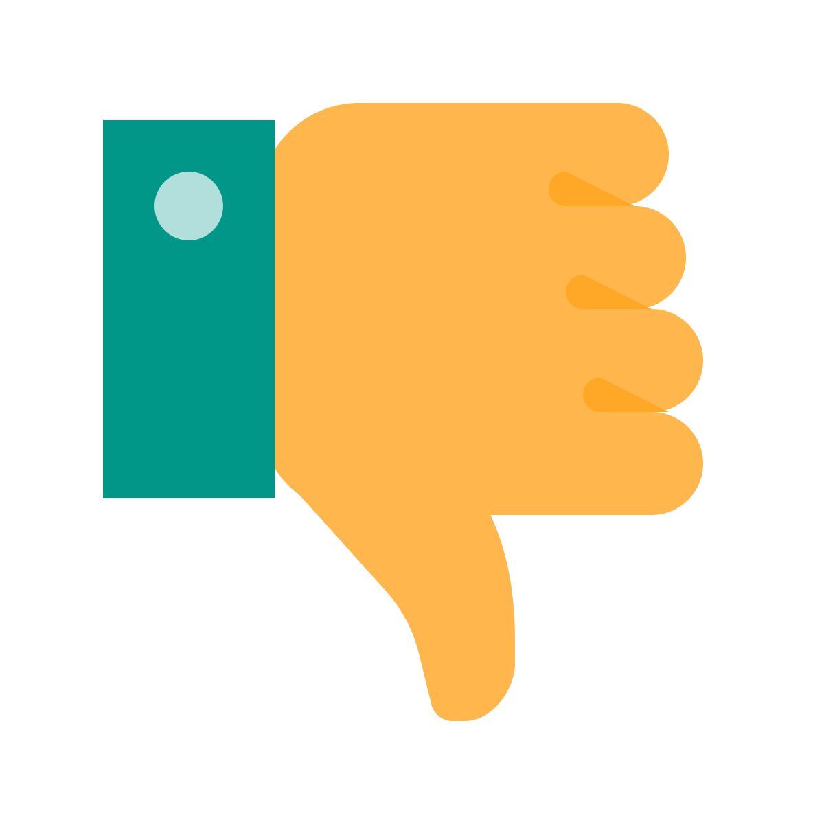 color style thumbs down skin type 2 icon