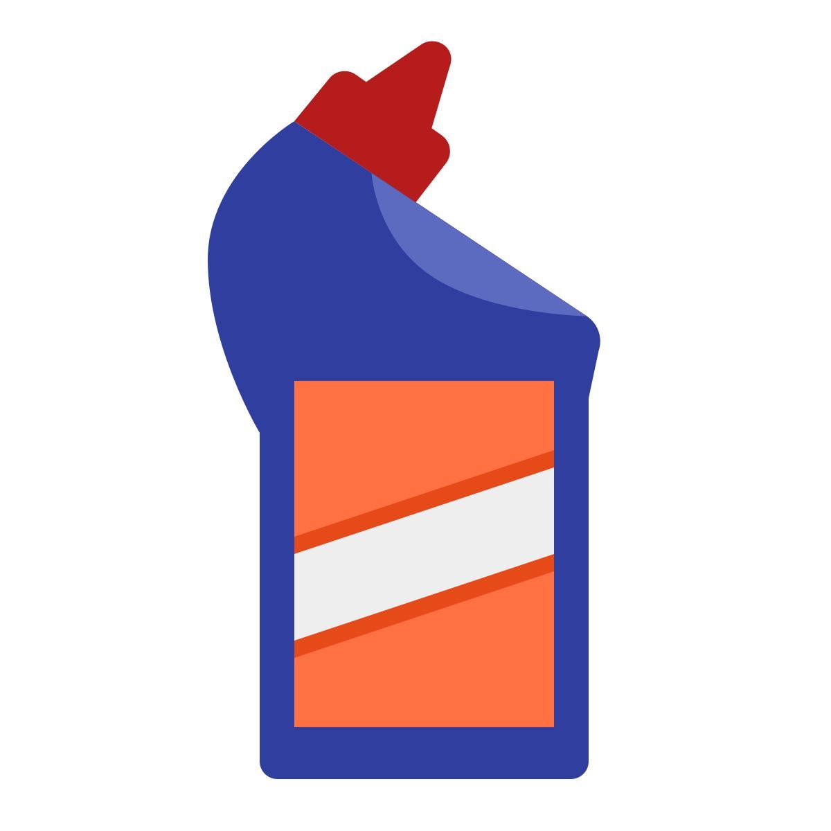 color style toilet cleaner icon