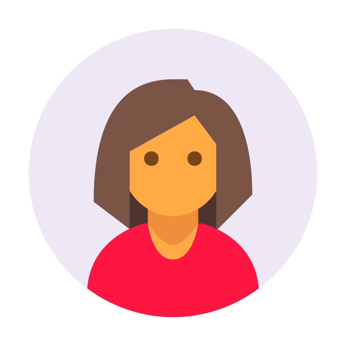 color style user female circle  v8 icon