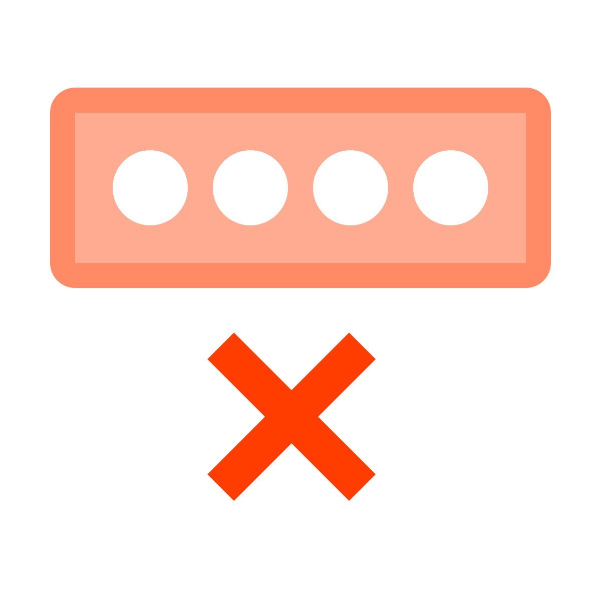 color style falsches passwort icon