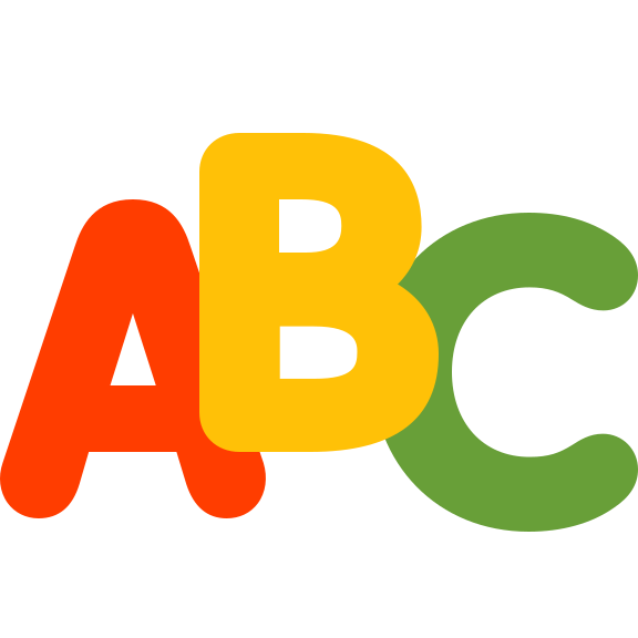 カラー スタイルでの Abc のアイコン カラー スタイルでの Abc のアイコン