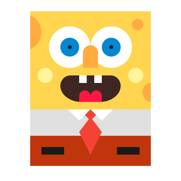カラー スタイルでの Spongebob Squarepants のアイコン