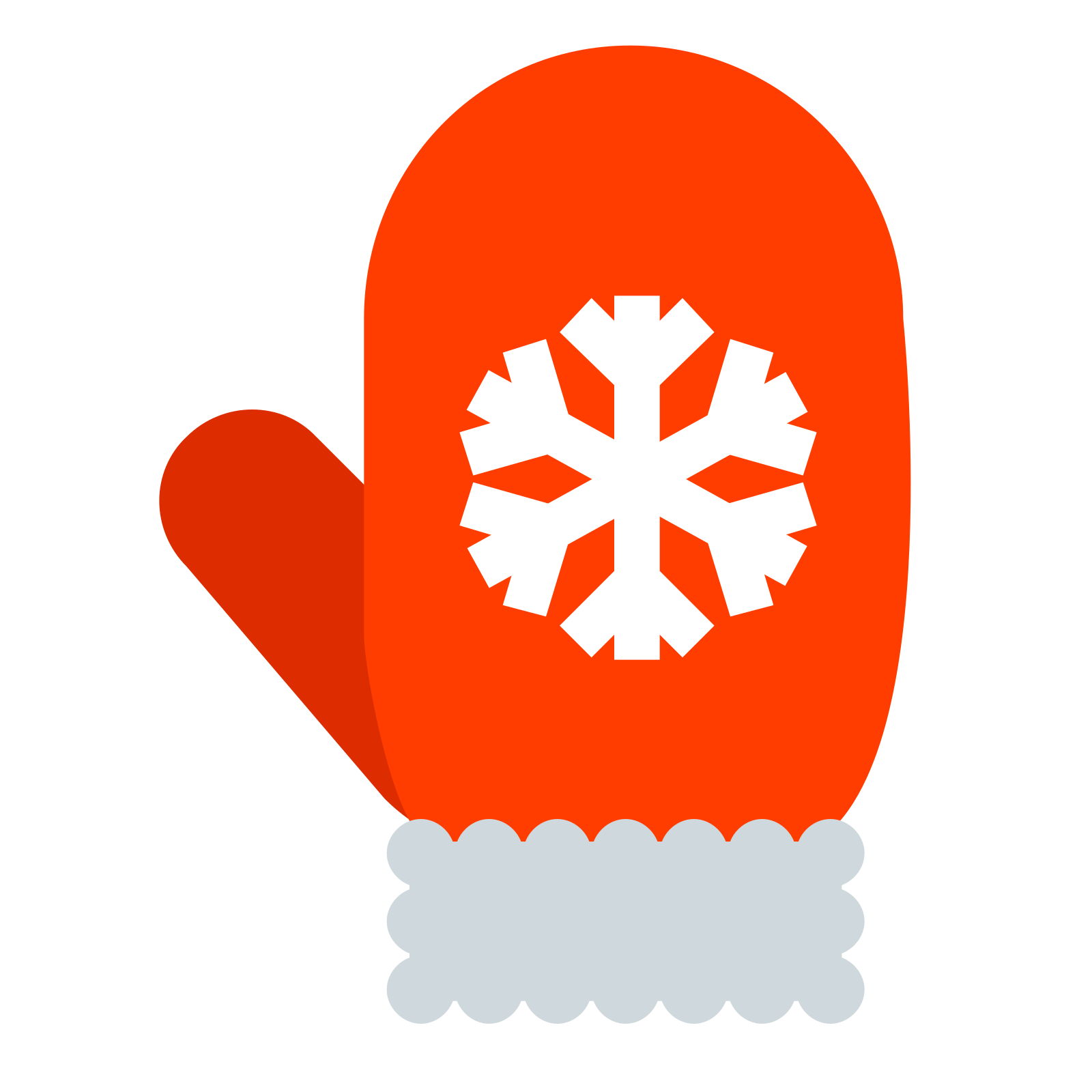 扁平风格的 圣诞手套 图标