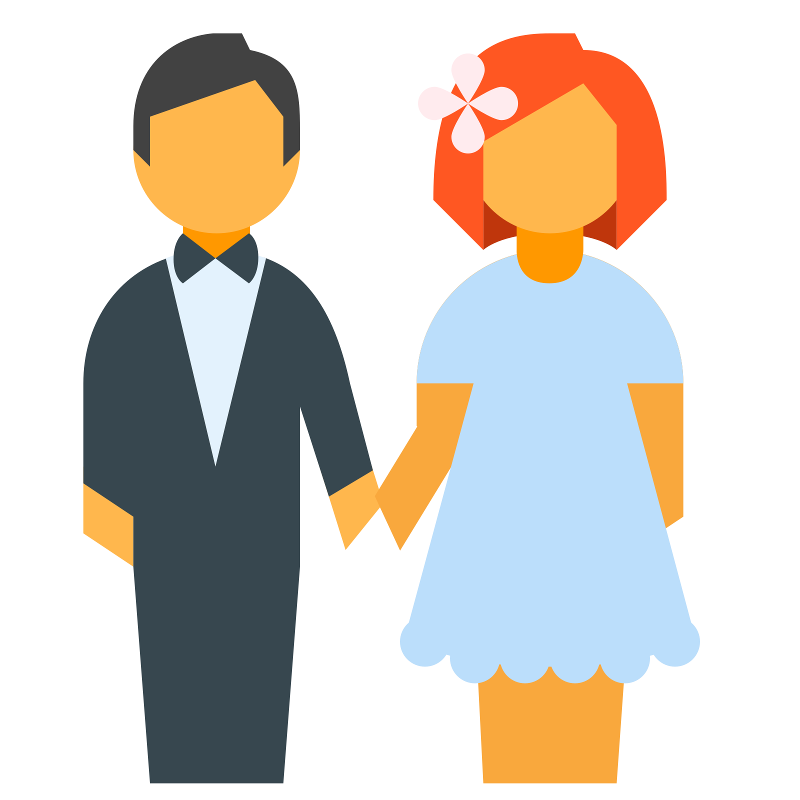 扁平风格的 男女约会 图标