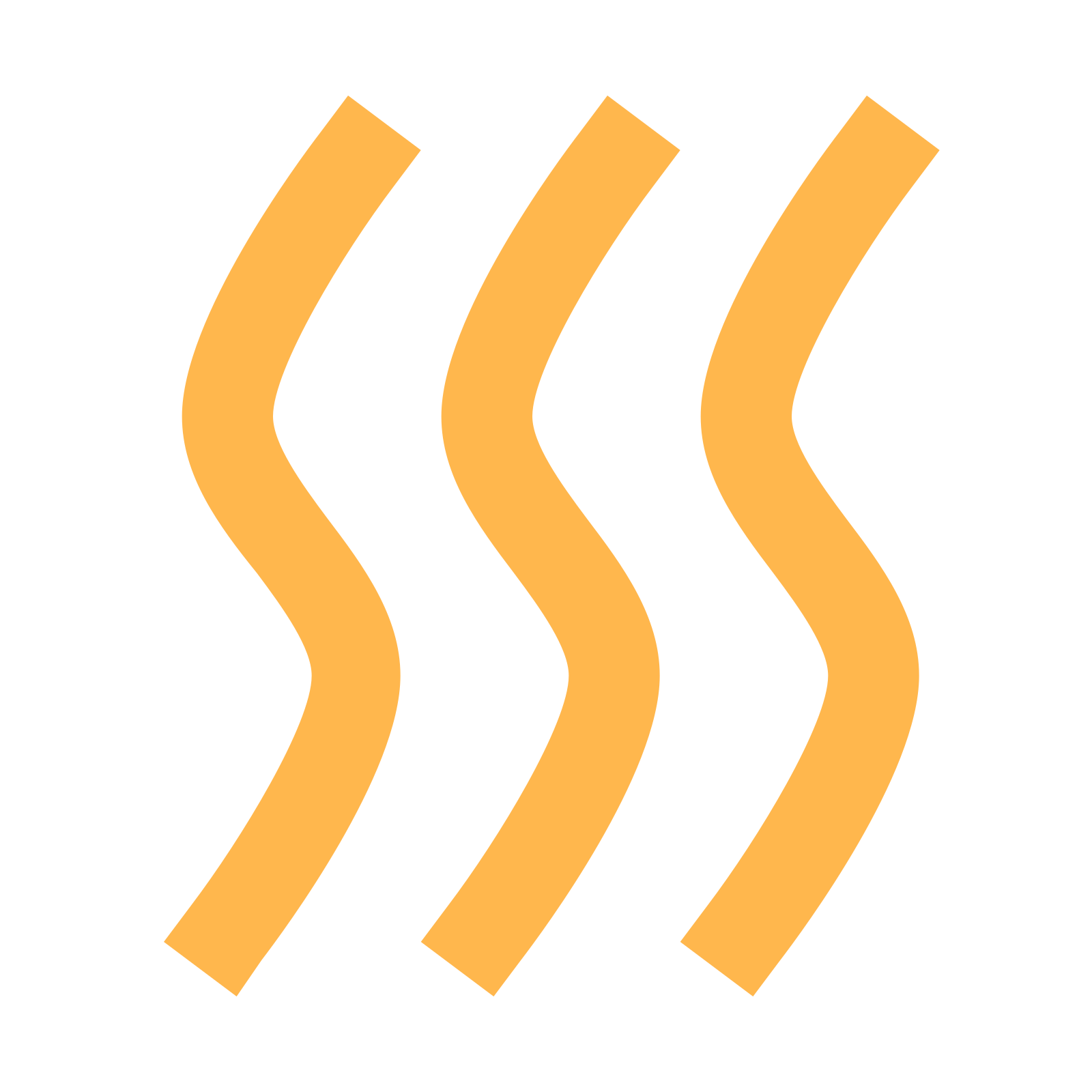 it consists of three identical squiggly lines aligned parallel