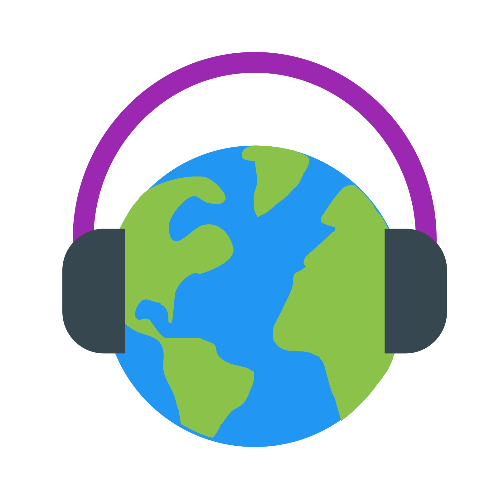国际音乐 icon. the image is a globe with lines going through it.