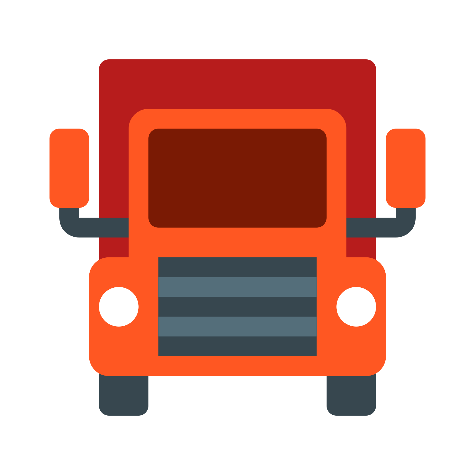 扁平风格的 州际公路卡车 图标