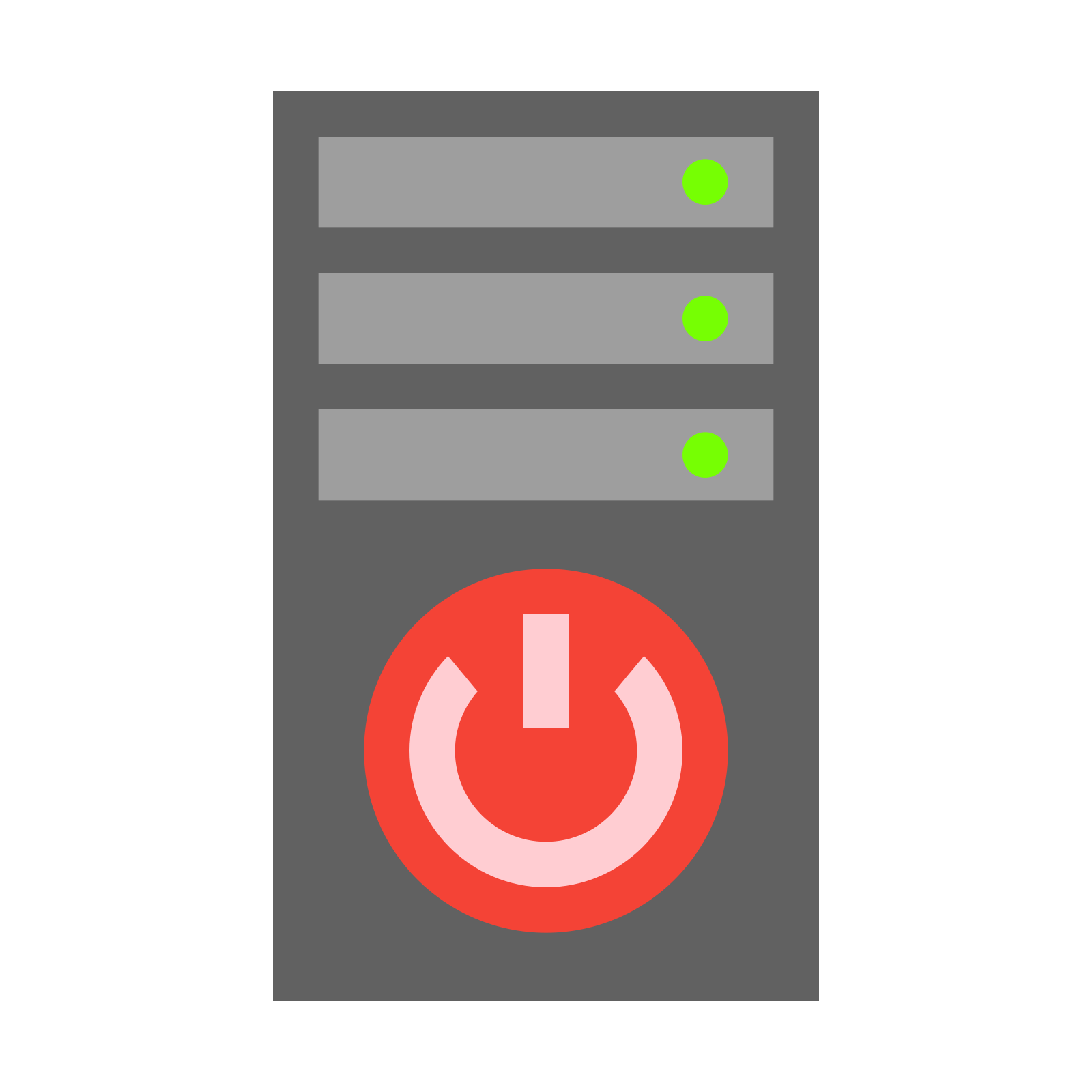 扁平風格的 服務器關機 圖標