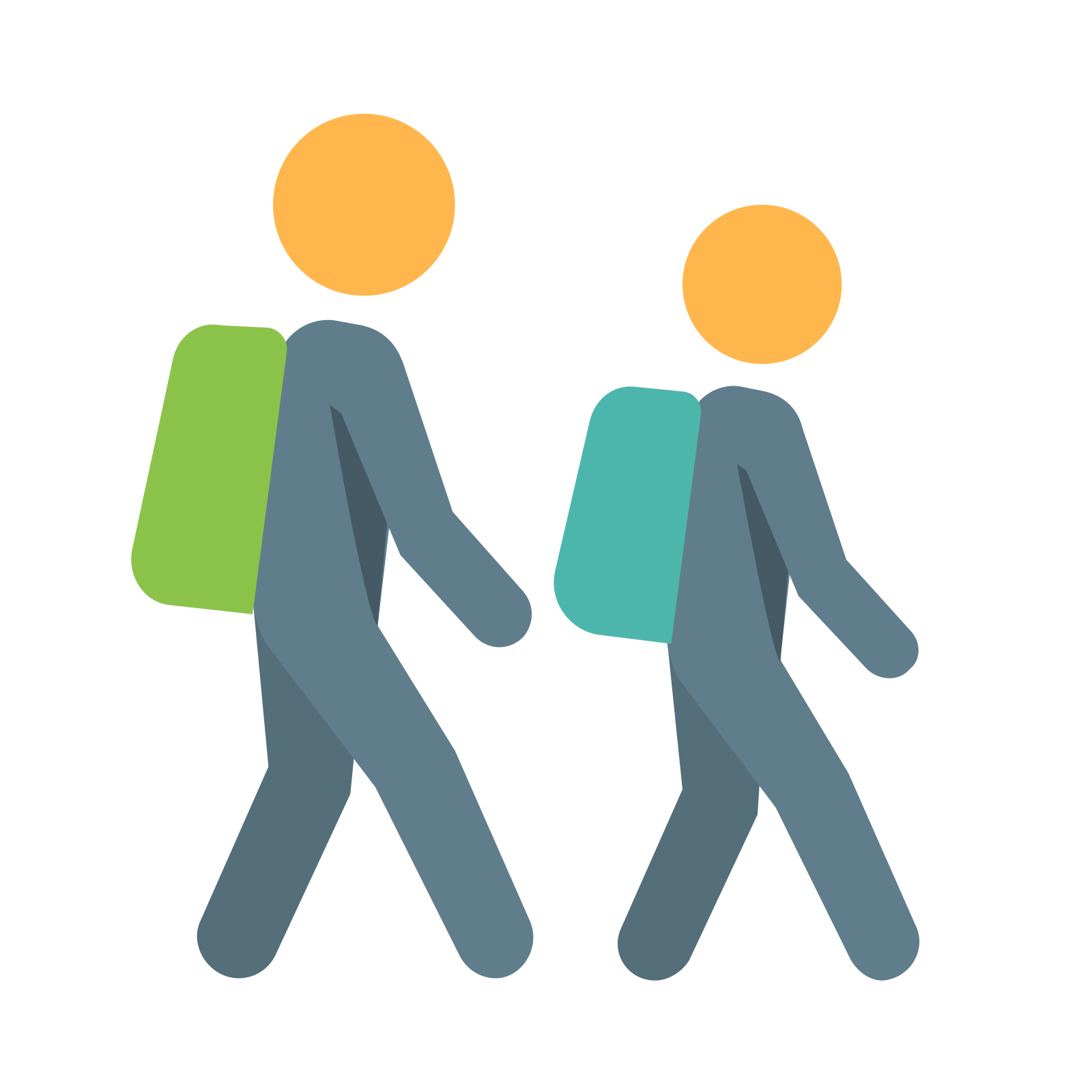 扁平风格的 学生们 图标