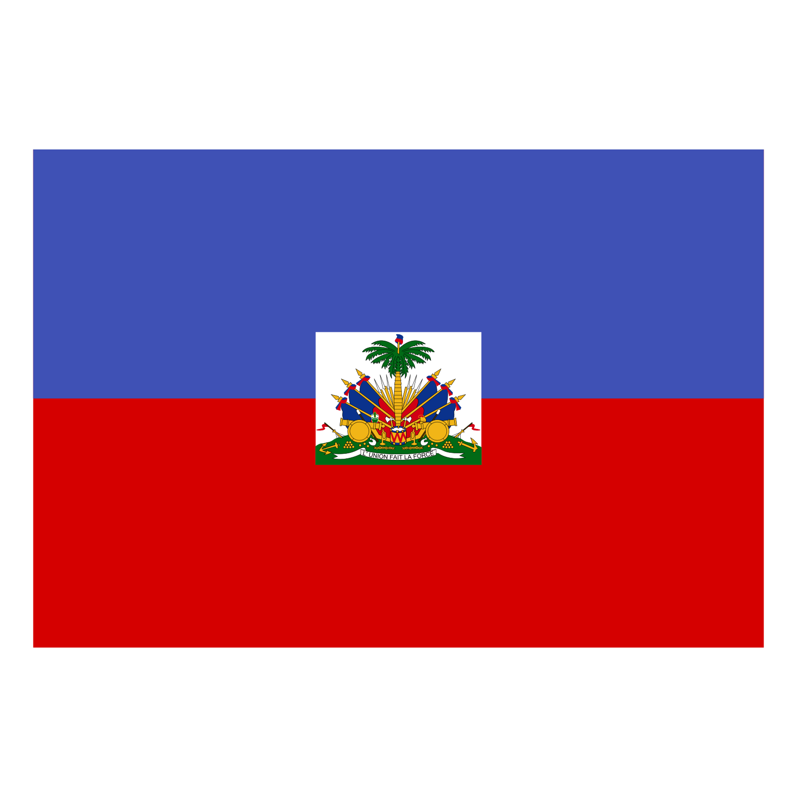 Haiti Old Flag Haiti National Flag Coat Arms Painted Old Oak Wood