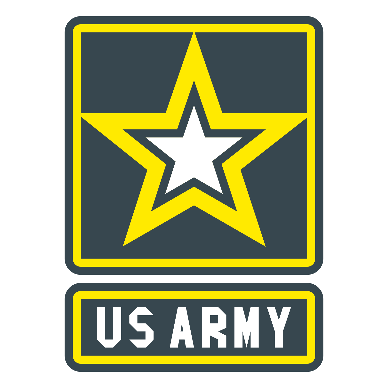 us army icon in flat style