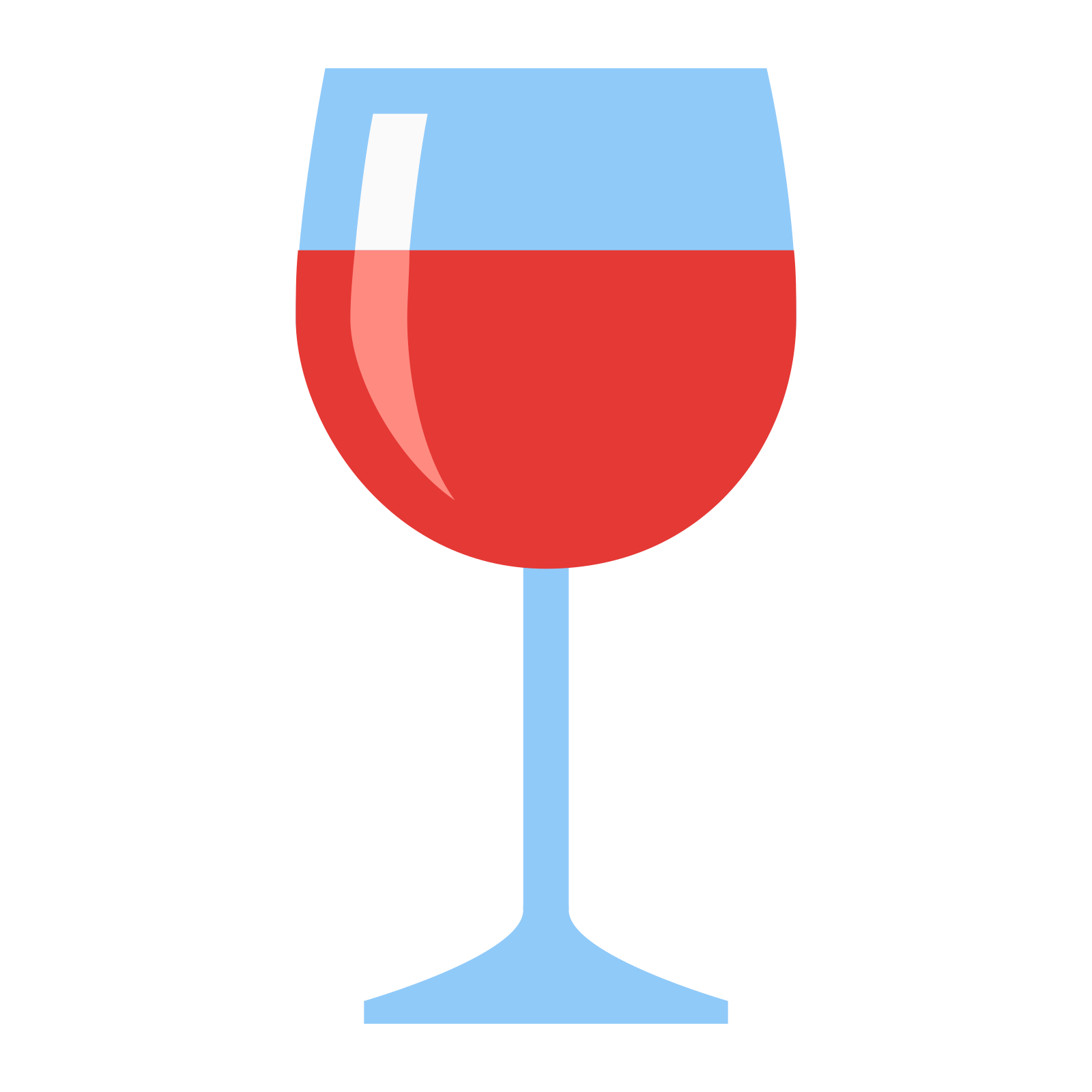 扁平风格的 红酒杯 图标