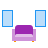 Sofa Between icon