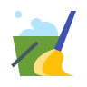 Bucket and Broom icon