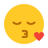 Kiss emoji vomited