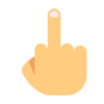 middle finger--v2 icon