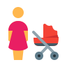 Mother With Baby Carriage icon