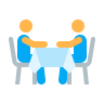 People Sitting At Table icon