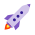 rocket flat icon